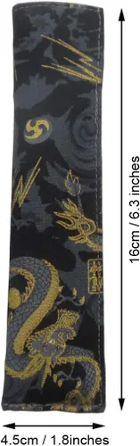 Miniatura 2 de Estuche de tela para pluma estilográfica, soporte para bolígrafo de bolsillo, funda vintage para bolígrafo, dragón negro, 1 paquete