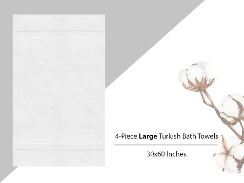 Miniatura 20 de Towel Bazaar Juego de toallas turcas de 8 piezas, 100% algodón de alta calidad, toallas de lujo, súper suaves y absorbentes, uso perfecto para baño