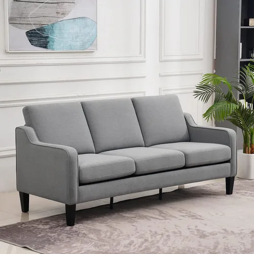 Miniatura 15 de VINGLI Sillas decorativas beige para sala de estar, silla tapizada cómoda de mediados de siglo, sillón moderno para dormitorio, oficina en casa