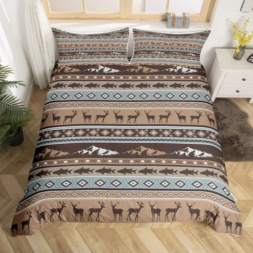 Miniatura 13 de Juego de ropa de cama con estampado de piel de vaca para niños, juego de funda de edredón con patrón de piel de vaca, juego de funda de edredón