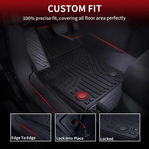 Miniatura 2 de LASFIT Alfombrillas para Toyota Tacoma 2024 2025 2026 doble cabina Auto Tran (no apto para híbridos) para todo tipo de clima, para Tacoma