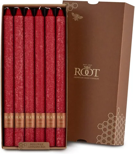 Miniatura 12 de Root Candles Velas de Cena Sin Aroma Juego de Velas en Caja de Mezcla Premium de Cera de Abeja, 9 Pulgadas, Rosa Polvoriento, 4 Unidades Rosa