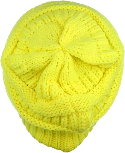 Miniatura 586 de C.C Trendy Warm Chunky Soft Stretch Cable Knit Beanie
