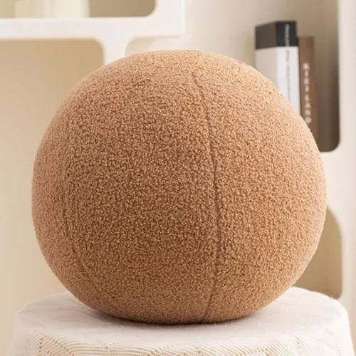 Miniatura 12 de Almohada de Bola de 11.8 Pulgadas, Almohadas Redondas Nórdicas de Lanzar Bouclé, Almohada de Bola con Forma de Esfera, Almohada Decorativa Redonda