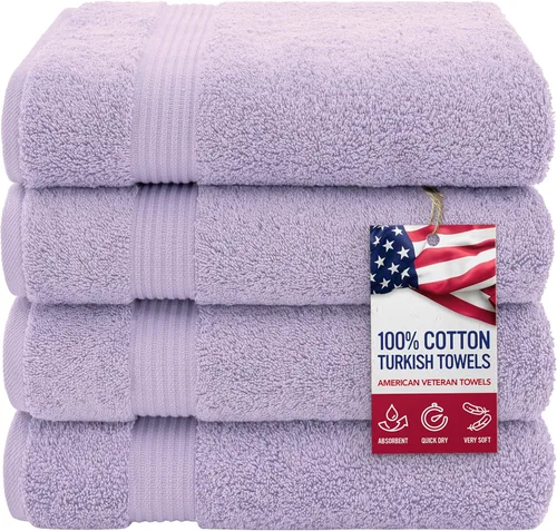 Miniatura 40 de Toalla American Veteran, Juego de Toallas de Mano para Baño de 4, 100% Conjunto de Toallas de Mano Turcas de Algodón, Toallas de Mano Suave