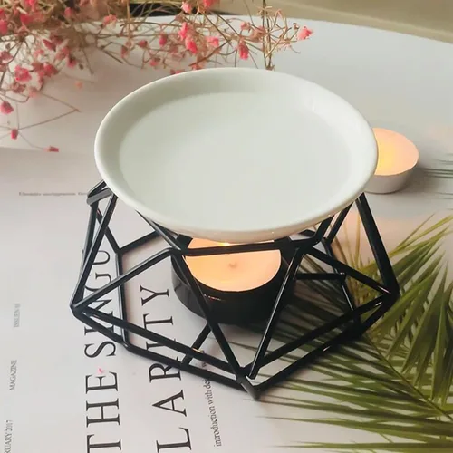 Miniatura 6 de Plato calentador de cera de repuesto, cuenco de cerámica duradero para derretir cera, se adapta a la mayoría de calentadores de cera, forma redonda