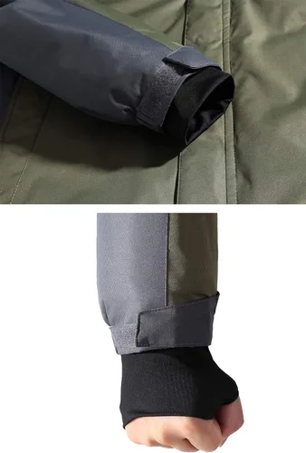 Miniatura 6 de HOW'ON - Chaqueta de invierno con capucha y forro polar, resistente al viento, impermeable, abrigo para montaña