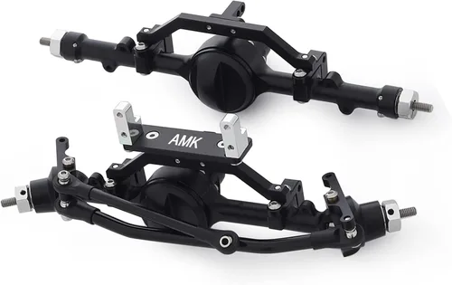 Miniatura 11 de AMK Aleación de aluminio CNC eje trasero completo para 1/10 RC Crawler RC4WD Ge-Lande II TF2 D110 Yo-ta II Ejes (negro)