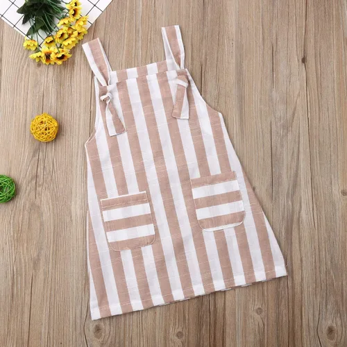 Miniatura 6 de Mono de verano para niñas pequeñas, sin mangas, de una sola pieza, con tiras, vestido casual