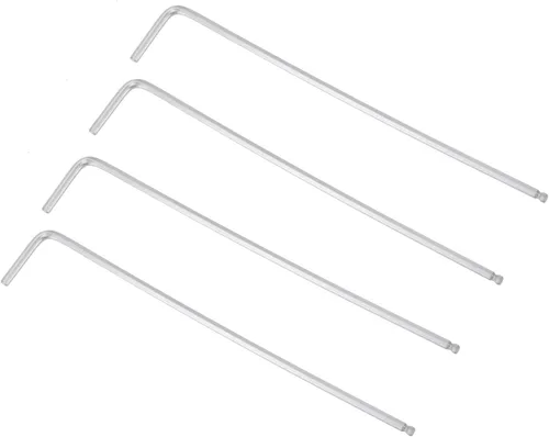 Miniatura 7 de uxcell Llave hexagonal de extremo de bola de 3/16", herramienta de reparación CR-V de brazo largo en forma de L, SAE 4 piezas