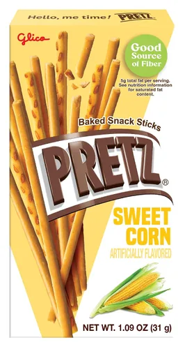 Miniatura 3 de Glico Pretz maíz dulce, 1.09 oz (paquete de 10)