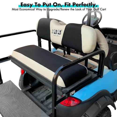 Miniatura 3 de 10L0L Juego de fundas de asiento delantero y trasero para carrito de golf para Club Car DS/Precedent/Onward/Tempo y Yamaha G29/Drive 2, elegantes
