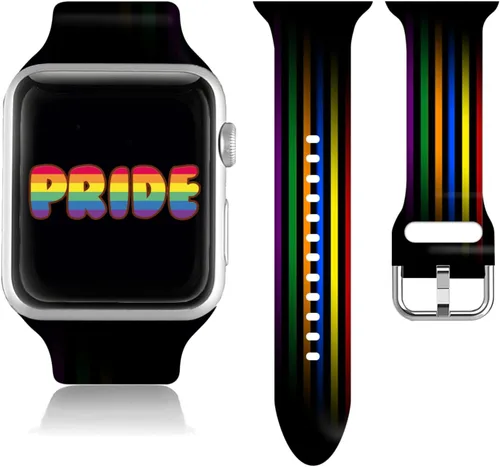Miniatura 19 de Compatible con Apple Watch de béisbol de 38/40/41/42/44/45/46/1.929 in para mujeres y hombres, correa de silicona suave para regalo de caballo