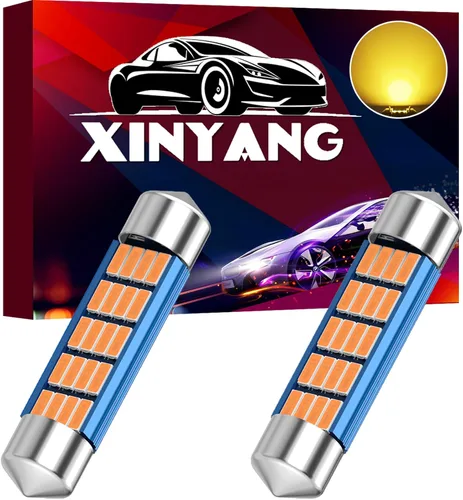 XINYANG 2 piezas Bombilla LED festoon 578 para auto de 41mm 42mm 1.65 pulgadas, bombilla 211-2 extremadamente brillante, 20 chipsets SMD 4014, libre