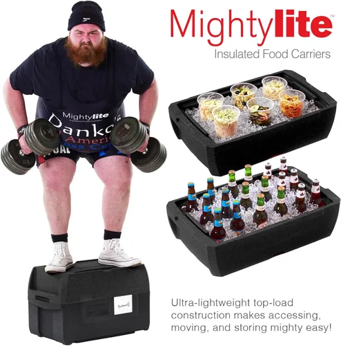 Miniatura 3 de Metro Mightylite ML180XL Transportador de Alimentos Aislado de Carga Superior - Transportador de Bandejas Multipropósito de Grado Profesional, Negro