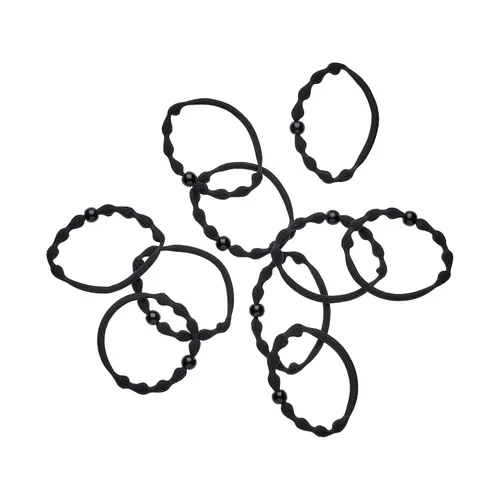 Miniatura 6 de Goody Ouchless Forever - Elásticos para cabello fino, 10 unidades, color negro, bandas libres de daño, lazos para el cabello 3 veces más fuertes