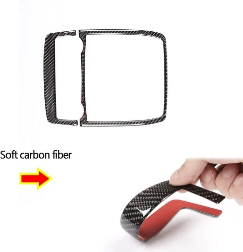 Miniatura 6 de Pegatinas de marco de luz de lectura de techo de fibra de carbono suave para BMW X5 E70 X6 E71 2008-2013 (fila delantera)