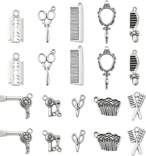 Miniatura 18 de Ipotkitt 100 dijes de vajilla de estilo vintage, cuchara, cuchillo, tenedor, dijes antiguos de cocina para manualidades, joyería, accesorios