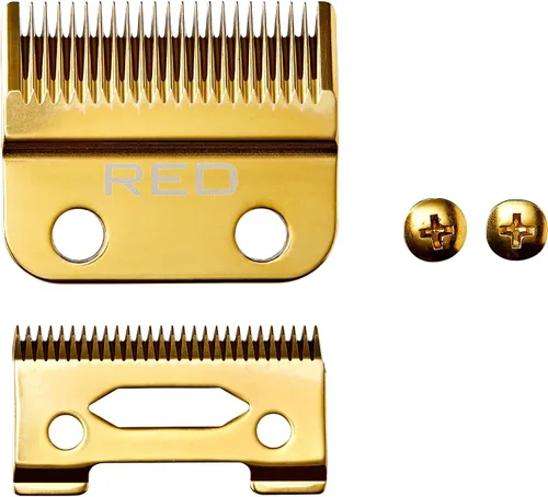 Red by Kiss Cuchillas profesionales para cortadora inalámbrica, cuchillas de repuesto de dientes escalonados de precisión con 2 agujeros con acero