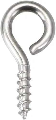 uxcell Ganchos de ojo de tornillo pequeños de 0.59 pulgadas Tornillos autorroscantes Percha atornillada de acero al carbono Ganchos de anillo en