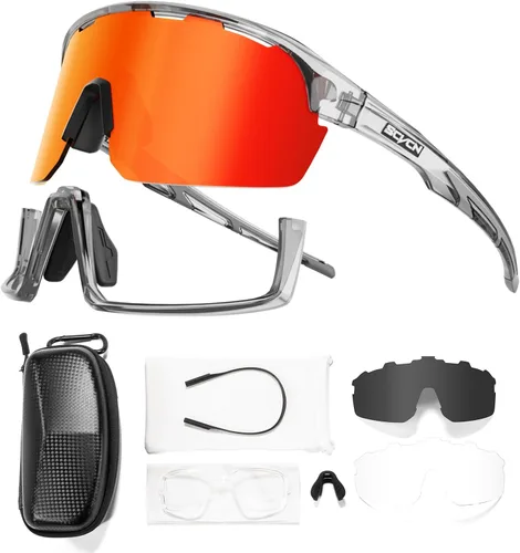 Miniatura 10 de SCVCN Gafas de ciclismo para hombres y mujeres, gafas de sol polarizadas para deportes MTB, triatlón, bicicleta, correr, golf