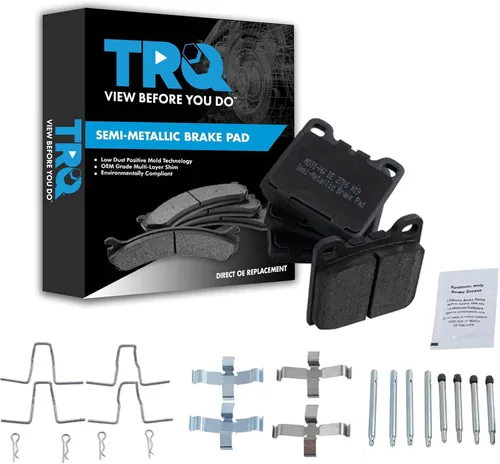 Miniatura 155 de TRQ Pastillas de freno delanteras semi metálicas compatibles con Ford Expedition 2018-2021 F-150 2018-2020 Lincoln Navigator 2018-2022