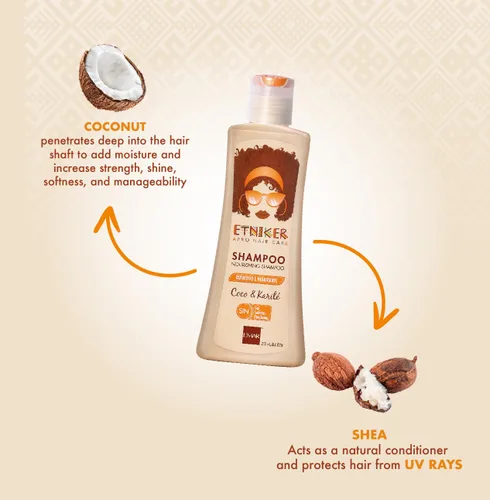 Miniatura 5 de ETNIKER - Paquete de cuidado del cabello rizado, champú nutritivo y mascarilla acondicionadora profunda, hidrata, suaviza y restaura los rizos