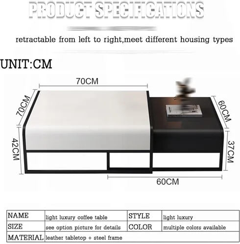 Miniatura 2 de Mesas auxiliares, mesa de centro para sala, juego de 2 mesas auxiliares anidables, con marco de metal, mesa industrial minimalista única y moderna