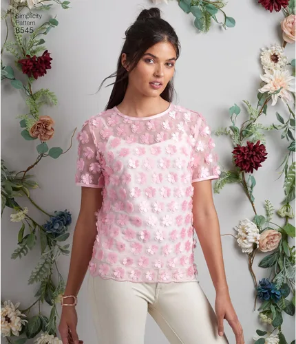 Miniatura 5 de Simplicity US8545P5 Patrones de costura para mujer, camisa, y camiseta sin mangas, tallas 12-20
