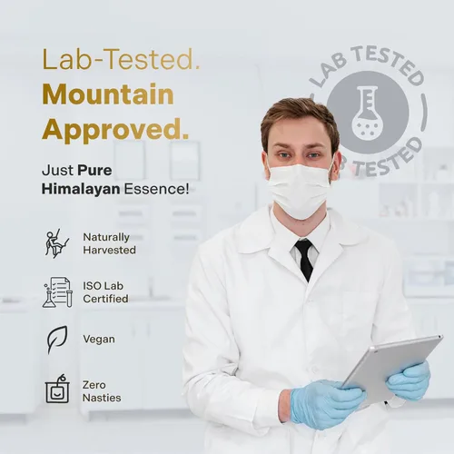 Miniatura 9 de Extracto de Resina de Shilajit del Himalaya Orgánico - Potencia Máxima de 1000mg, Shilajit Puro Testado en Laboratorio para Hombres y Mujeres, Ácido