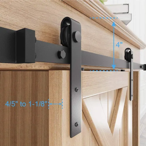 Miniatura 3 de ZEKOO - Mini herrajes para puerta tipo granero