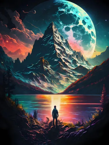 Miniatura 16 de Modern Merch Arte de Diamantes de Luna para Adultos Paisaje Celestial de Cielo Nocturno Pintura de Diamantes 5D para Adultos Decoración de Luna DIY