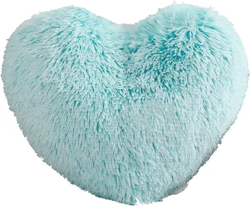 Miniatura 7 de MorroMorn Almohadas de Pelo Esponjoso en Forma de Corazón, Almohadas Decorativas Peludas para Sofá, Cama, Decoración Linda de Habitación
