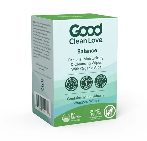 Miniatura 13 de Good Clean Love Rebalance Toallitas hidratantes y limpiadoras personales, reduce naturalmente el olor y apoya la salud vaginal, producto de higiene