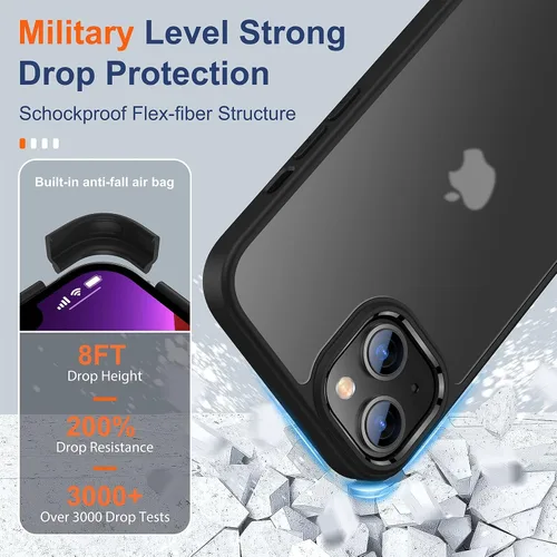 Miniatura 5 de UniqueMe [Diseño 5 en 1 para iPhone 13 Mini ase, paquete de 2 protectores de pantalla de vidrio templado + 2 protectores de lente de cámara