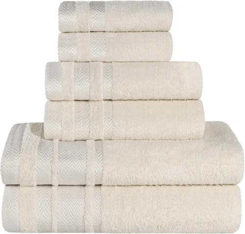 Miniatura 65 de Superior Juego de toallas de algodón de 9 piezas, toallas absorbentes suaves de felpa, artículos esenciales de baño, ducha, lujo, esponjosas