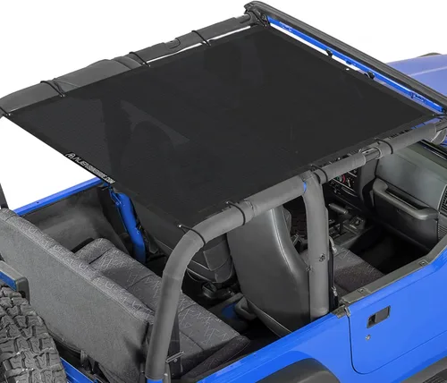 Malla sombra para Jeep Wrangler Alien Sunshade cubierta superior que proporciona una protección UV para tu TJ (1997 – 2006), 56, Negro