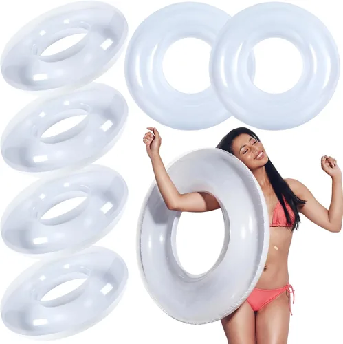 Miniatura 13 de JellyArch 6 piezas de flotadores inflables para piscina de 28 pulgadas, tubo de natación a granel para adultos, flotadores de piscina