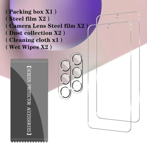 Miniatura 7 de BIGFACE Protector de Pantalla de Vidrio Templado para Galaxy A54 + Protector de Lente de Cámara [Paquete de 2 + 2] [Desbloqueo por Huella Dactilar]