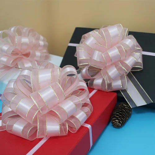 Miniatura 6 de 6 lazos para tirar, lazos para envolver regalos, lazos para cestas de boda, lazos de regalo, lazos grandes para regalos Rosado melocotón