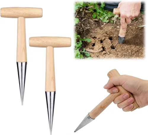 Excavadora de agujeros para plantar, dispensador de semillas de jardín, herramienta de plantación de bulbos, herramienta de plantación de semillas