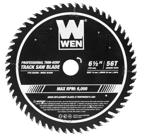 Miniatura 6 de WEN BL6525 Hoja de sierra profesional de pista de 6.5 pulgadas y 24 dientes con punta de carburo delgado con revestimiento de PTFE