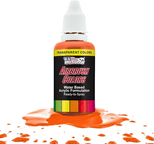 Miniatura 13 de U.S. Art Supply Pintura acrílica transparente Chartruesse para aerógrafo, 8 onzas, lista para rociar, pintura con pincel de aire para uñas, modelos