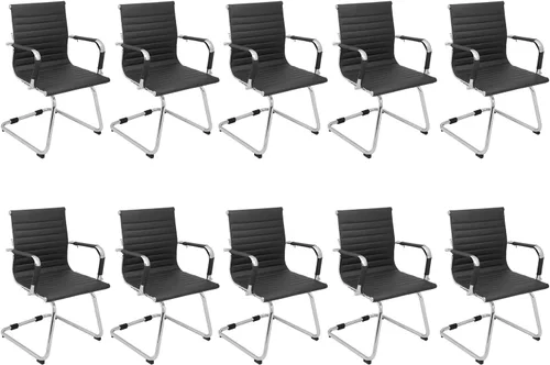 Miniatura 18 de Okeysen Juego de 2 sillas de sala de conferencias, paquete de 2 sillas modernas de oficina para sala de espera, sillas de recepción con respaldo