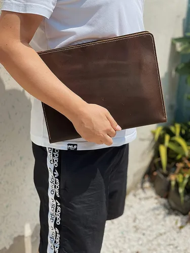 Miniatura 6 de Folio de cuero personalizado del negocio, para los cojines legales de la escritura del cojín de los tops/cartera del trabajo del tamaño del cuero