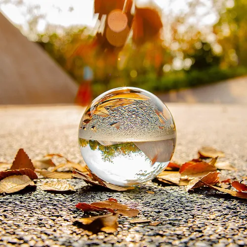 Miniatura 3 de LONGWIN Bola de adivinación de cristal grande de 4.724 in (4.7 pulgadas), bolas de vidrio decorativas, accesorios de fotografía, soporte de madera