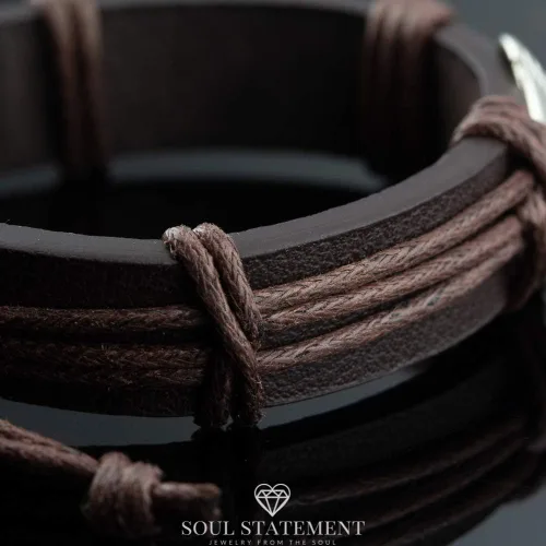 Miniatura 5 de Soul Statement Pulseras deportivas de cuero para hombres, pulsera de fútbol y fútbol para adolescentes, Cuero, Sin gemas.