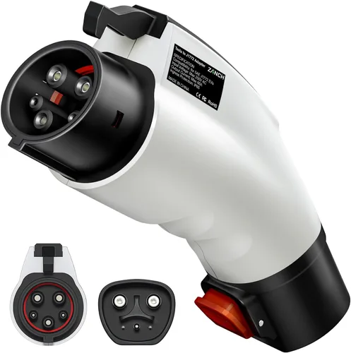 Zanch Adaptador Tesla a J1772, [calidad de grado militar], diseñado para vehículos eléctricos J1772/CCS1, Max 60 A y 250 V CA, compatible con Blanco