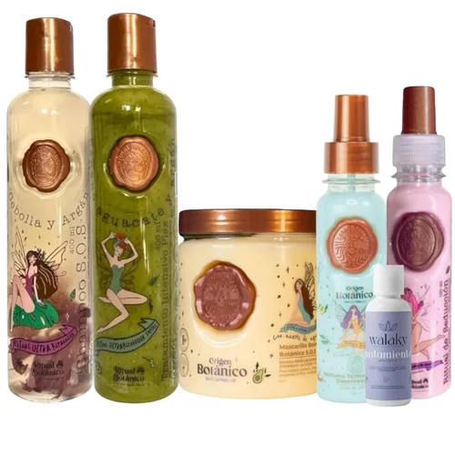KIT 5 Crecimiento Acelerado y Reparador S.O.S: Champú de Cebolla, Mascarilla para el Cabello, Acondicionador Intensivo PLEX, DUO Termoprotector para