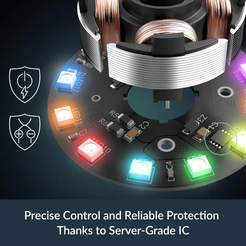 Miniatura 6 de ARCTIC P12 Pro A-RGB - Potente ventilador premium, ventilador PWM de 120 mm con divisor de cable Y, 600-3000 RPM, 0 RPM <5% PWM, RGB digital de 5V